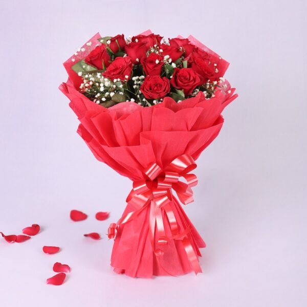 Romantic Bunch Of Red Roses - Image 3