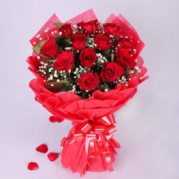 Romantic Bunch Of Red Roses - Image 2