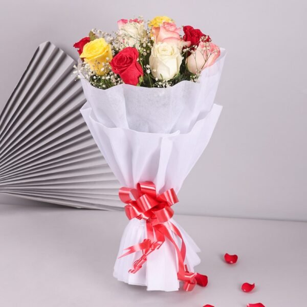 Mixed Roses Romantic Bouquet - Image 6