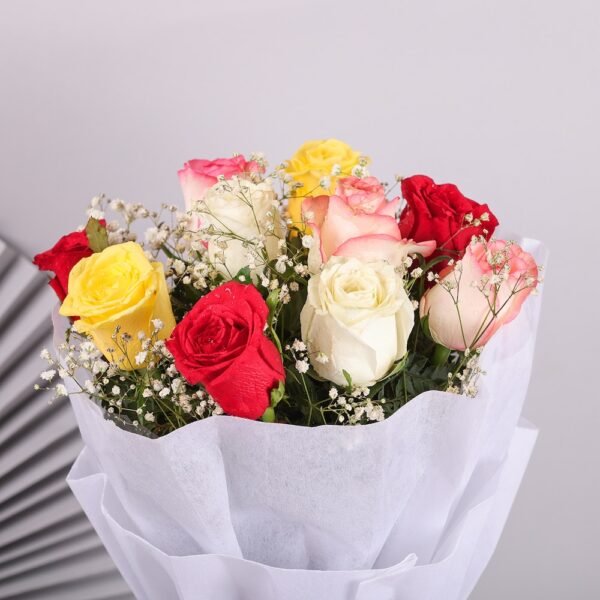 Mixed Roses Romantic Bouquet - Image 7