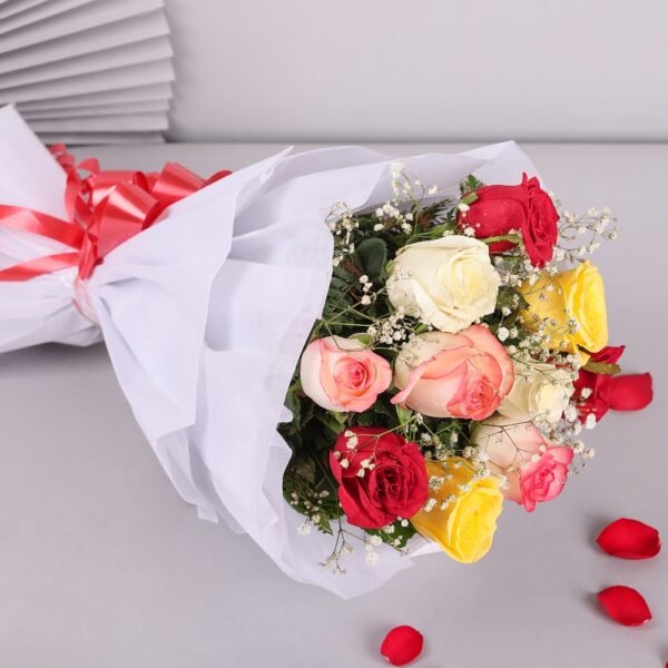 Mixed Roses Romantic Bouquet - Image 2