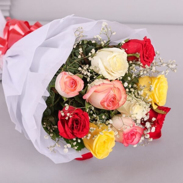 Mixed Roses Romantic Bouquet - Image 4