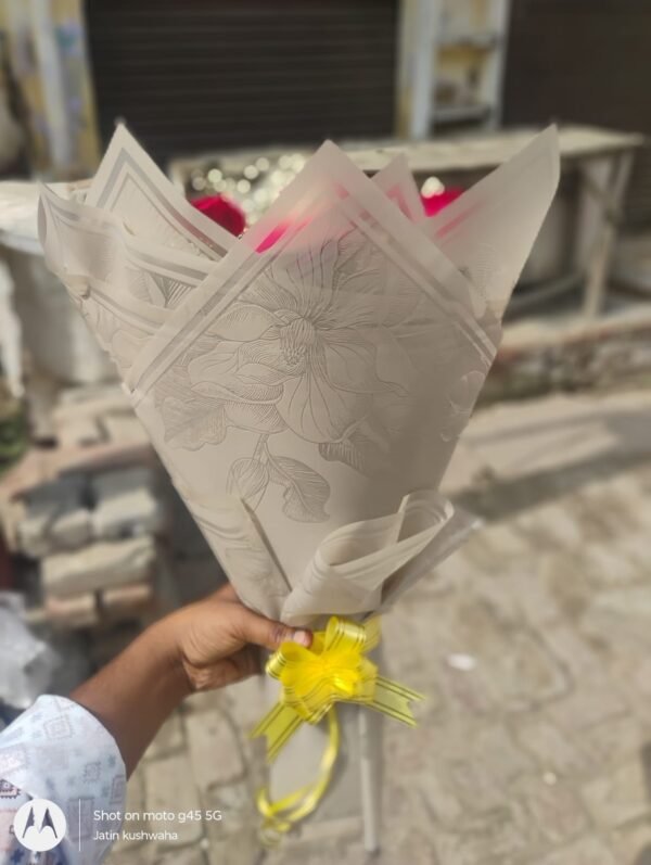 Mixed Flower Bouquet Wrapped in Korean Paper - Image 3