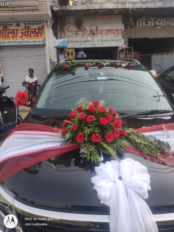 Wedding Car Decoration by 85 Flowers 🚗💐✨ - Image 2