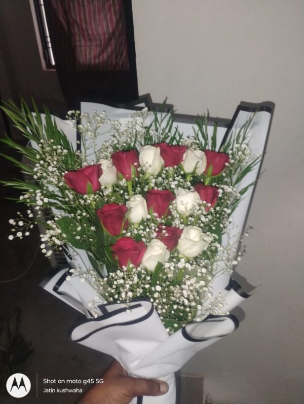 Mixed Flower Bouquet Wrapped in Korean Paper - Image 3
